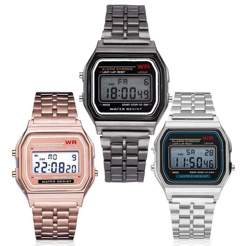 Fashion Women Female Men  Quartz Watch Waterproof LED Digital Business Watches Gold Sport Wristwatch Thanksgiving Christmas Gift