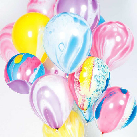 Marble Balloons 11" - Rainbow Swirl Pack
